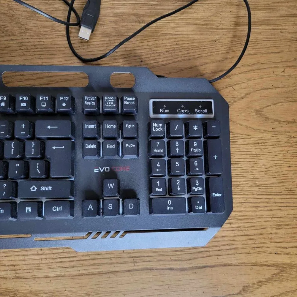 Evo Core LED Glow Gaming Keyboard MI-CGB01 Tested Works